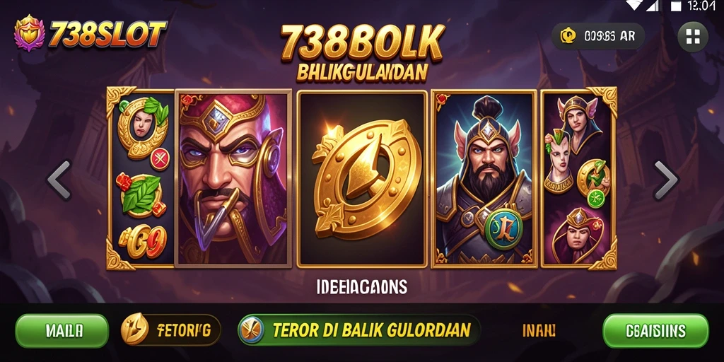 Screenshot gameplay menegangkan dari 738SLOT dengan suasana horor.