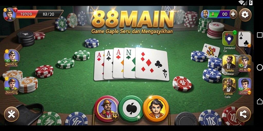 Screenshot gameplay Gaple yang menampilkan momen seru.