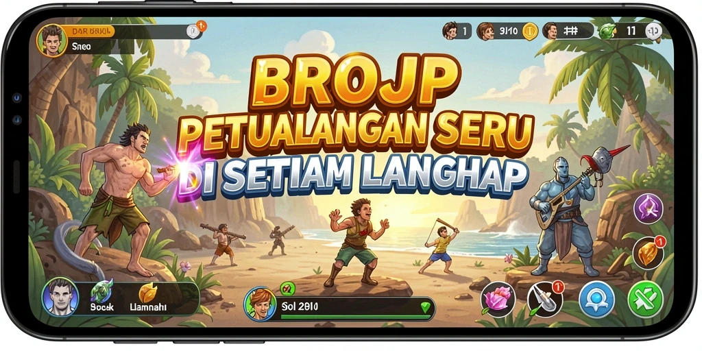 Screenshot menunjukkan aksi mendebarkan dalam gameplay Adventure BROJP.