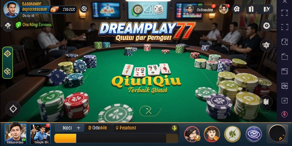 Tampilan permainan QiuQiu yang menarik dan penuh semangat.