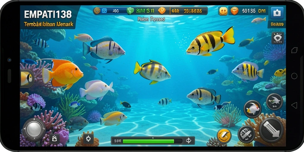Tampilan gameplay menarik dari EMPATI138 saat menangkap ikan.