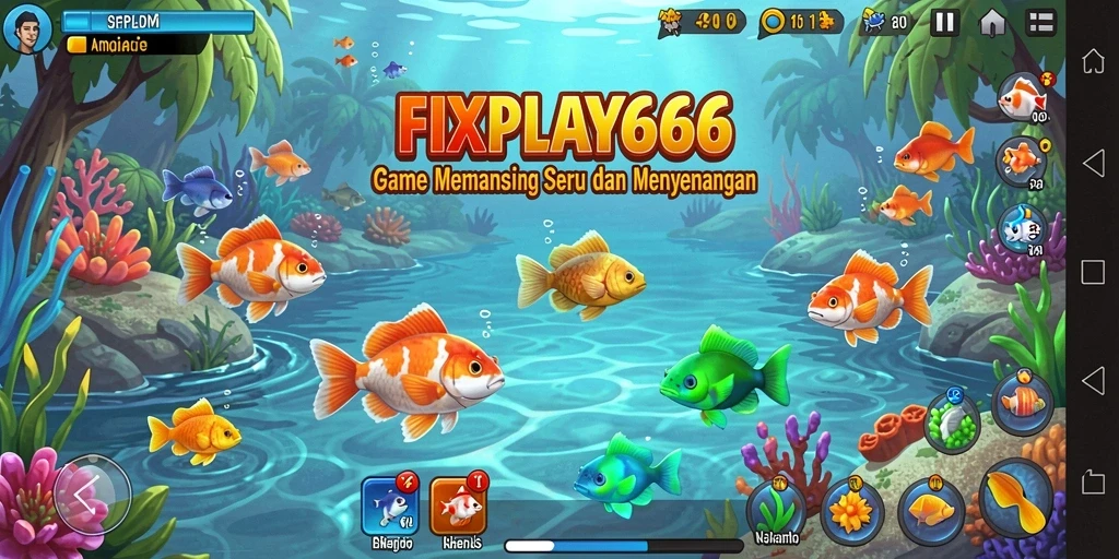 Tampilan gameplay memancing yang seru di FIXPLAY666.