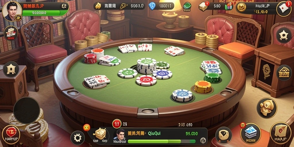 Tampilan gameplay QiuQiu yang seru dan interaktif.