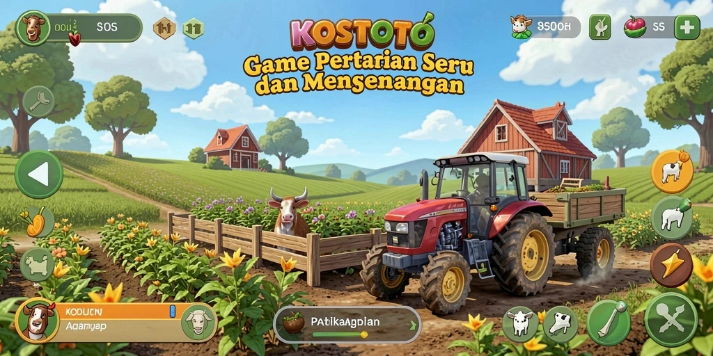 Tampilan grafis gameplay KOSTOTO yang menakjubkan dan interaktif.