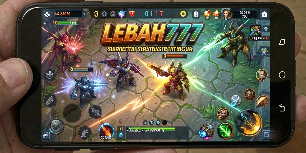 Screenshot utama LEBAH777 menampilkan aksi pertempuran strategi yang mendebarkan.