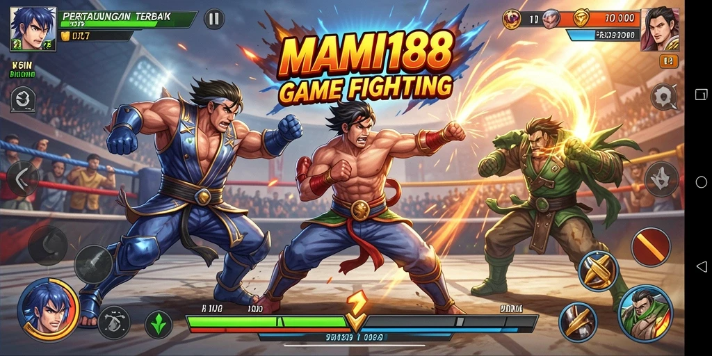 Tampilan gameplay MAMI188 yang penuh aksi dan strategi pertarungan.