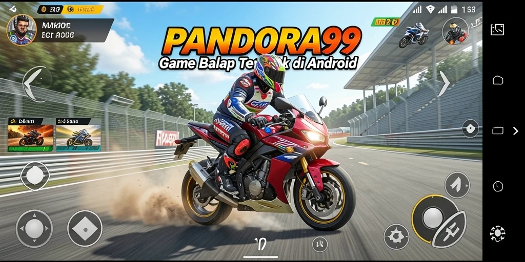 Tampilan gameplay PANDORA99 yang mendebarkan di lintasan balap.