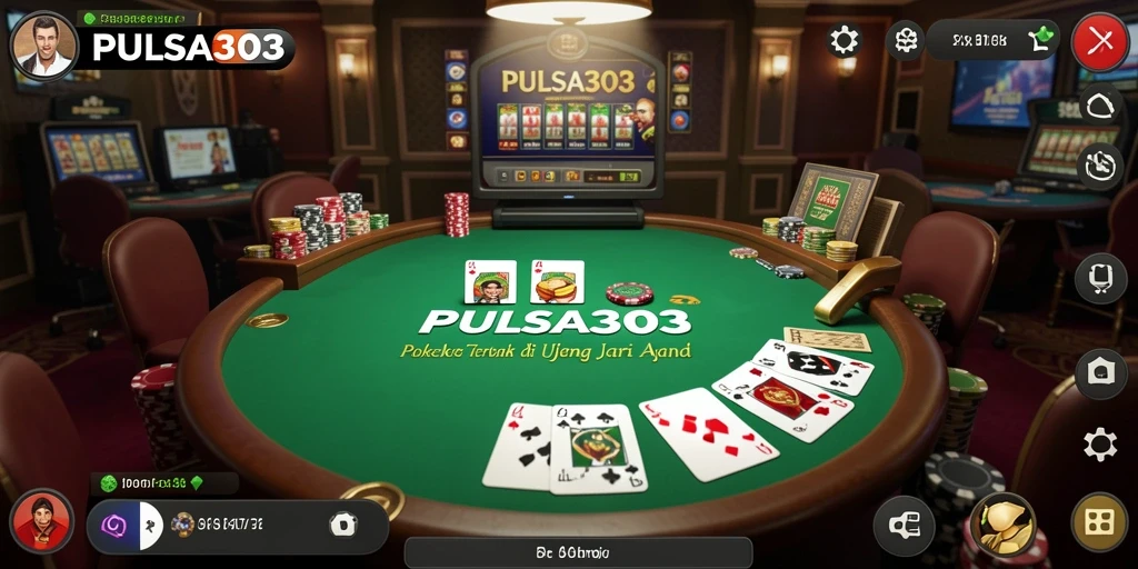 Tampilan gameplay Poker yang menegangkan dan interaktif di PULSA303.