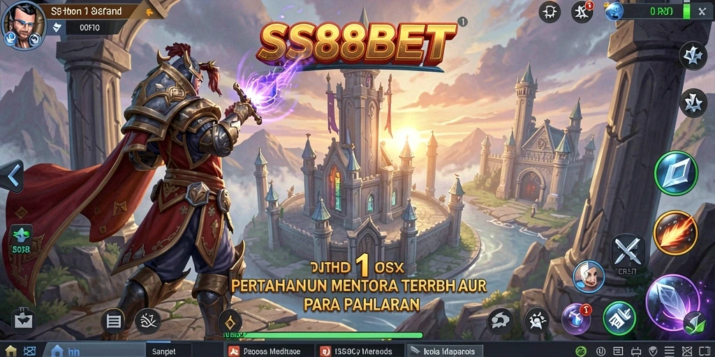 Screenshot gameplay SS88BET menampilkan pertahanan menara yang dinamis dan menantang.