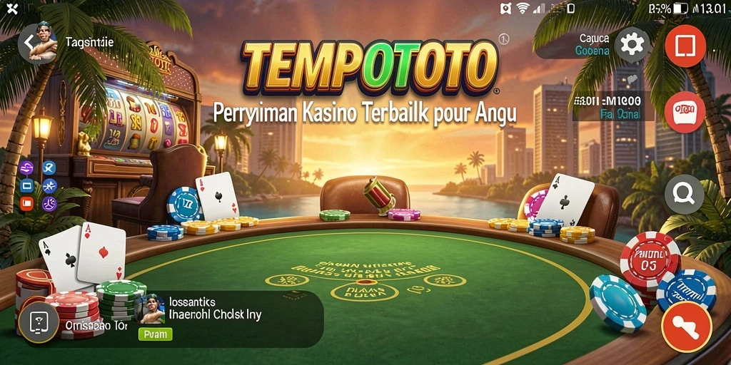 Tampilan gameplay menarik dari TEMPOTOTO dengan berbagai pilihan permainan Kasino.