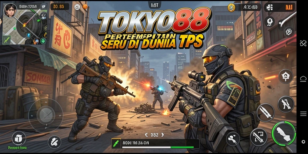 Tampilan gameplay seru di dunia TPS TOKYO88.