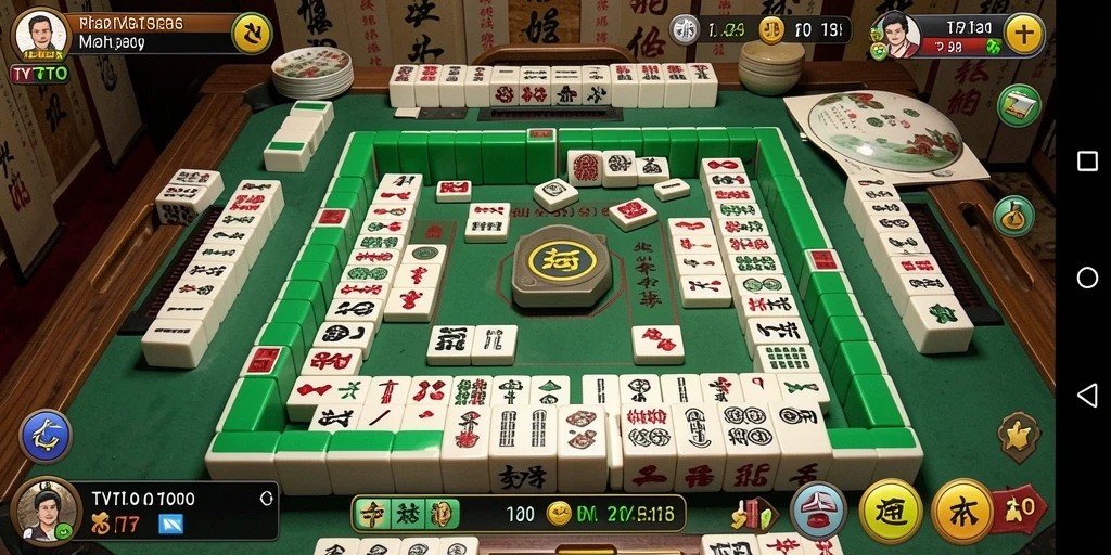 Tampilan gameplay menarik dari TVTOTO saat bermain Mahjong.
