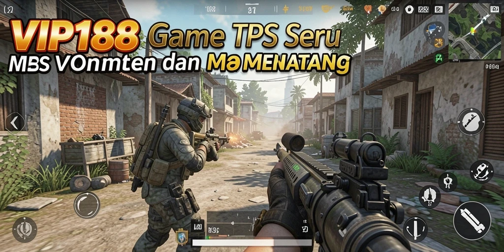 Screenshot gameplay VIP188 yang menunjukkan aksi pertempuran TPS.